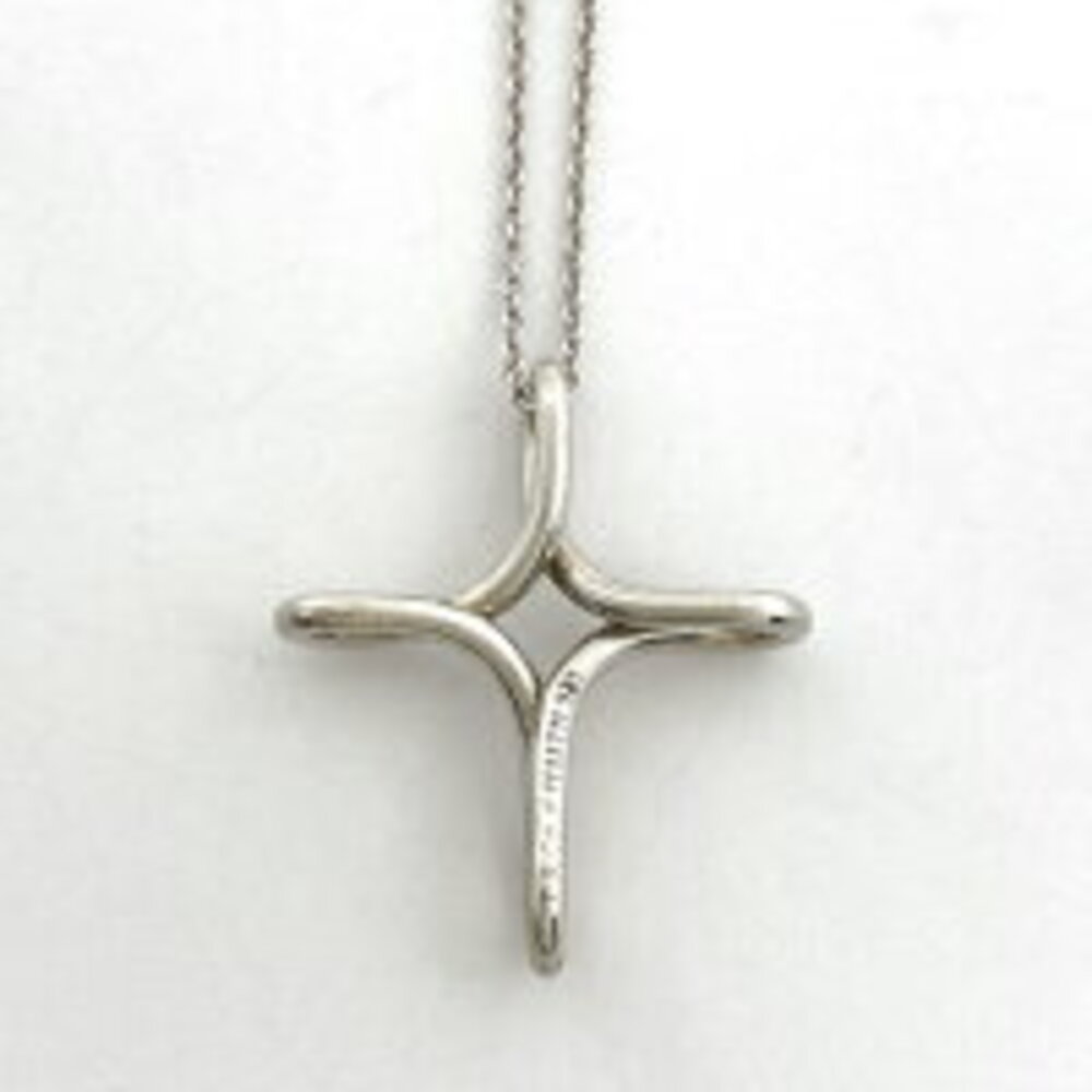 Tiffany Co Open Crossbody Necklace Sterling Silver